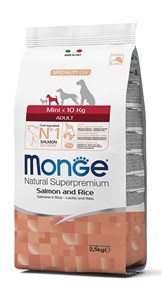 מונג' מיני לכלב בוגר עם סלומון ואורז 2.5